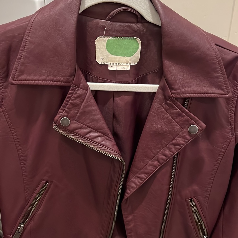 Maroon Leather Jacket - image 3